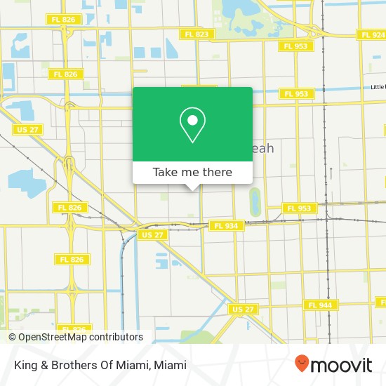 King & Brothers Of Miami map