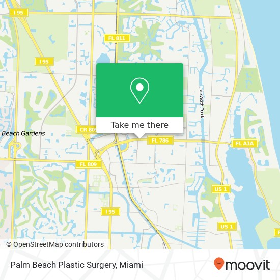 Palm Beach Plastic Surgery map