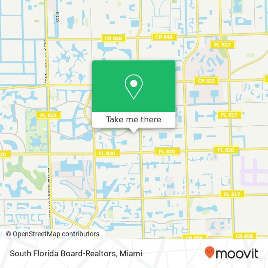 Mapa de South Florida Board-Realtors