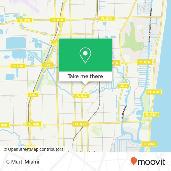 G Mart map