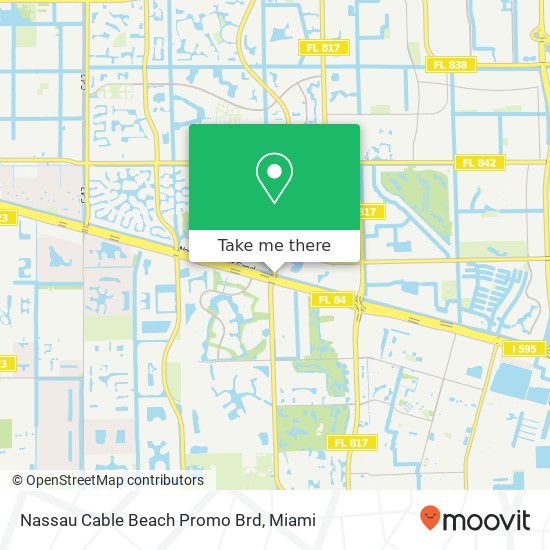 Mapa de Nassau Cable Beach Promo Brd