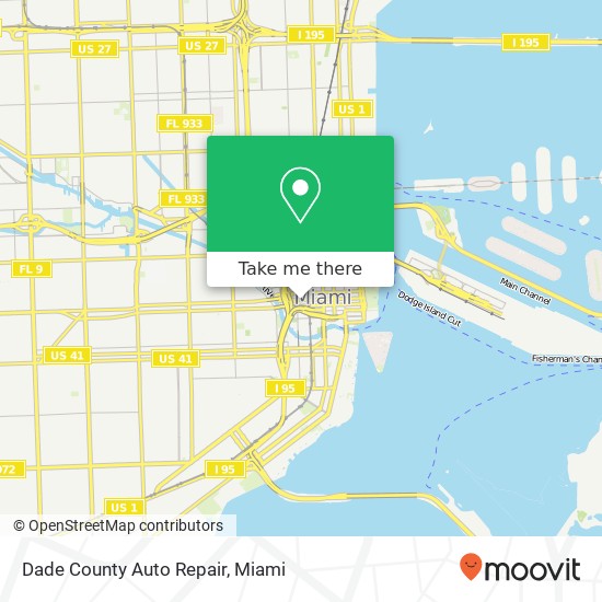 Dade County Auto Repair map