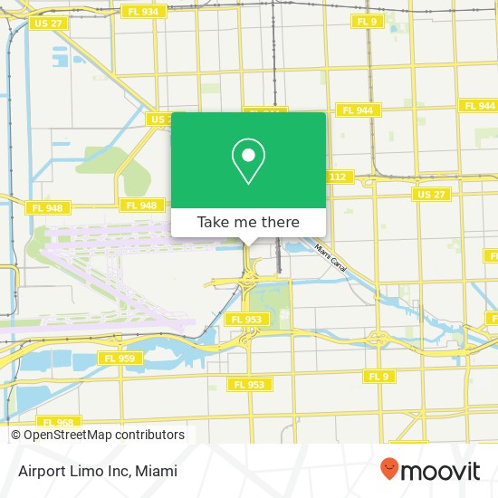 Mapa de Airport Limo Inc