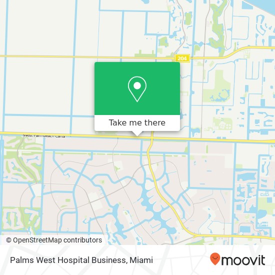 Palms West Hospital Business map