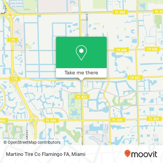 Mapa de Martino Tire Co Flamingo FA