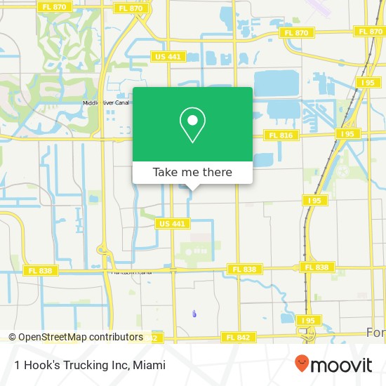 Mapa de 1 Hook's Trucking Inc