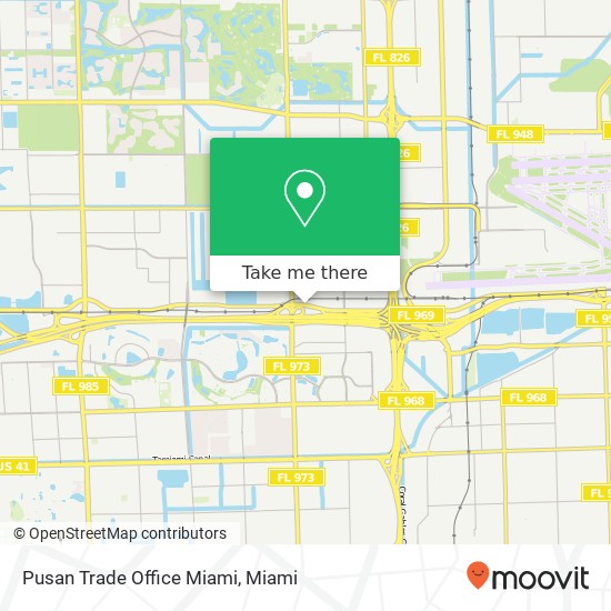 Pusan Trade Office Miami map