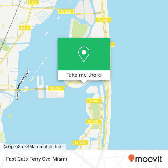 Fast Cats Ferry Svc map