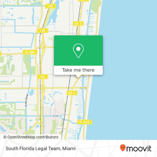 South Florida Legal Team map