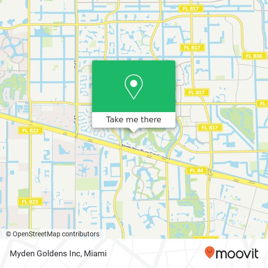Myden Goldens Inc map