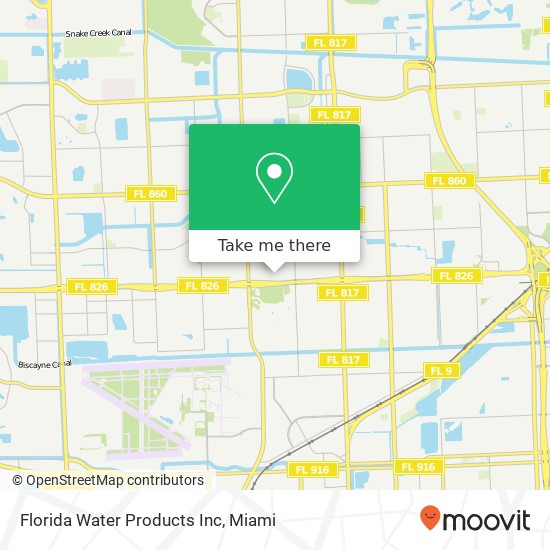 Florida Water Products Inc map