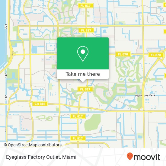 Mapa de Eyeglass Factory Outlet