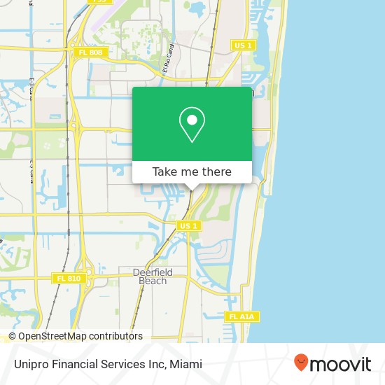 Unipro Financial Services Inc map