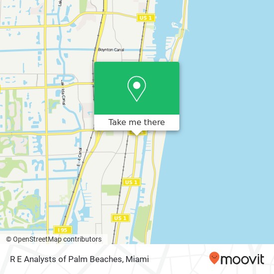 R E Analysts of Palm Beaches map