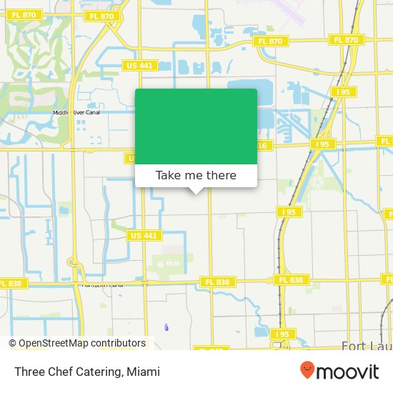 Mapa de Three Chef Catering