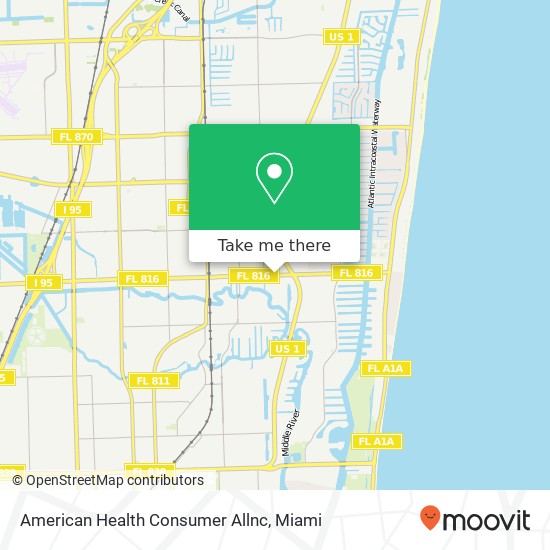 Mapa de American Health Consumer Allnc