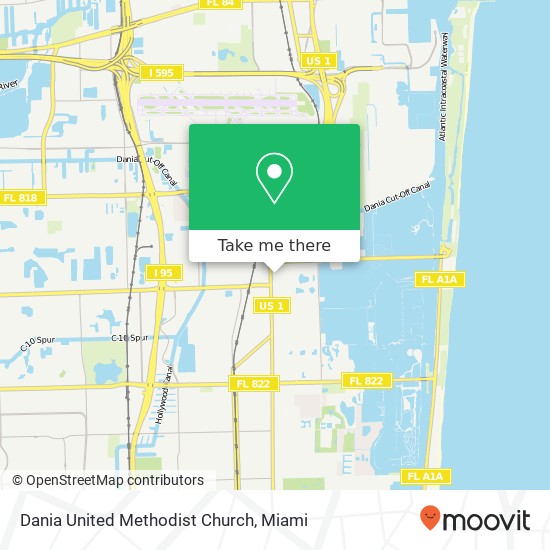 Dania United Methodist Church map