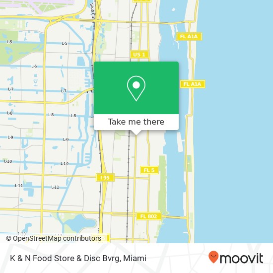 K & N Food Store & Disc Bvrg map