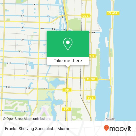 Franks Shelving Specialists map