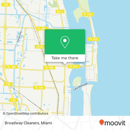 Broadway Cleaners map