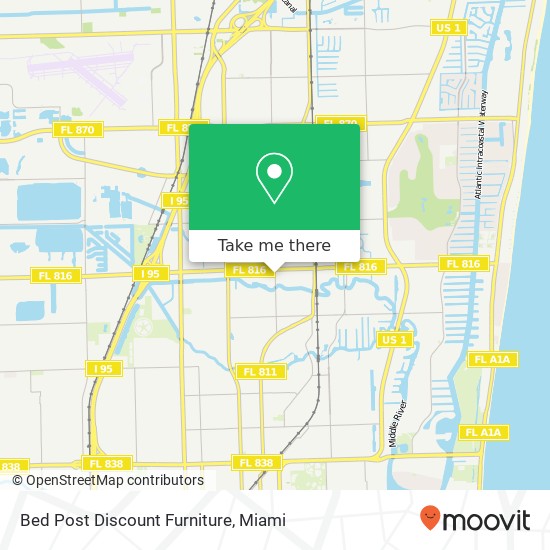 Mapa de Bed Post Discount Furniture