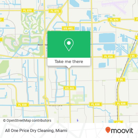 All One Price Dry Cleaning map