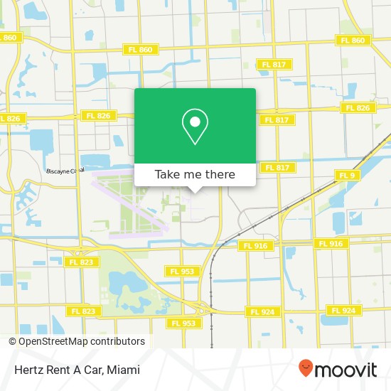 Hertz Rent A Car map