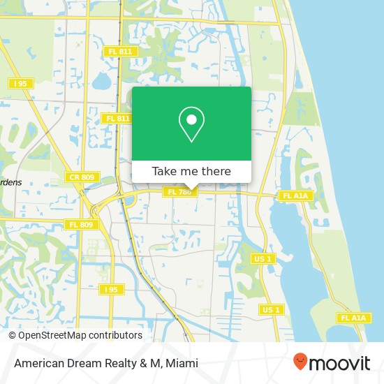 American Dream Realty & M map