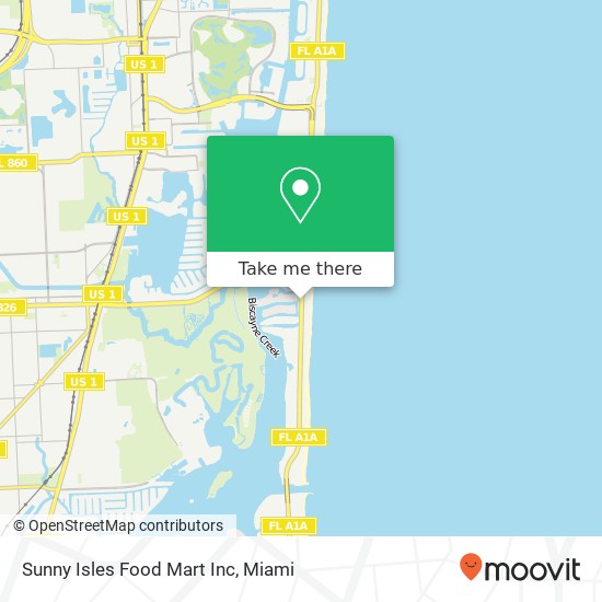 Sunny Isles Food Mart Inc map