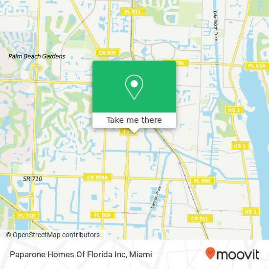 Paparone Homes Of Florida Inc map