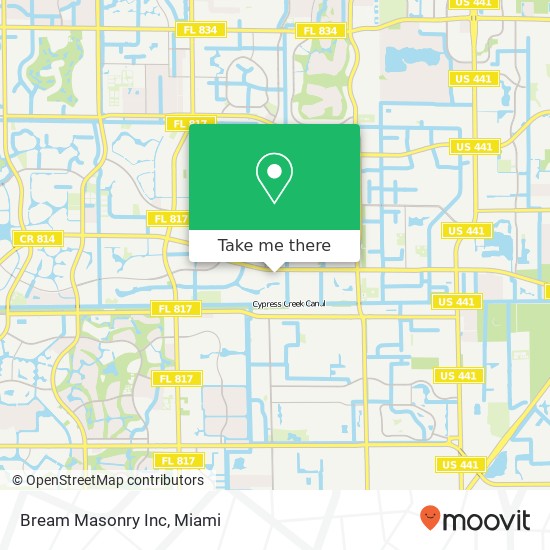 Bream Masonry Inc map