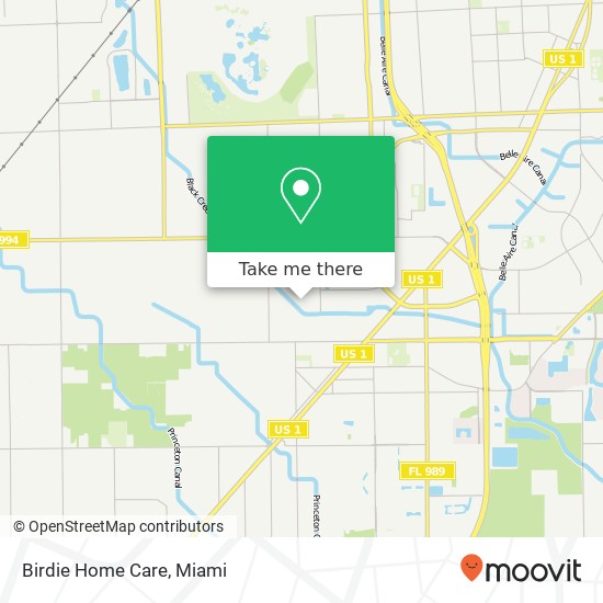 Birdie Home Care map