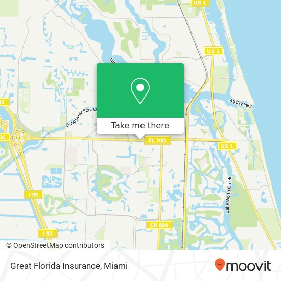 Great Florida Insurance map