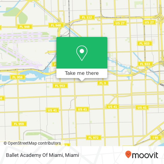 Mapa de Ballet Academy Of Miami