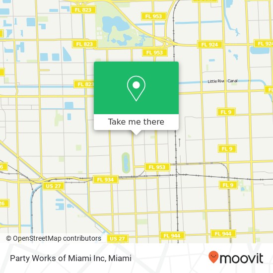 Party Works of Miami Inc map