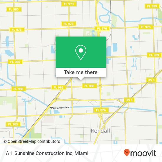 Mapa de A 1 Sunshine Construction Inc