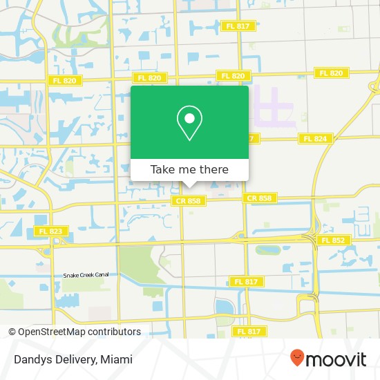 Dandys Delivery map