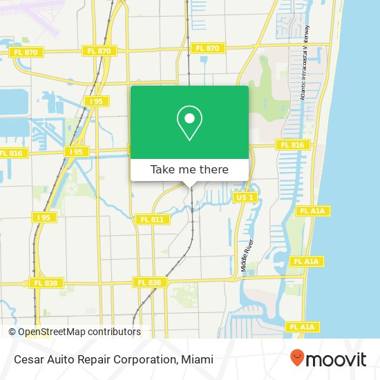 Mapa de Cesar Auito Repair Corporation