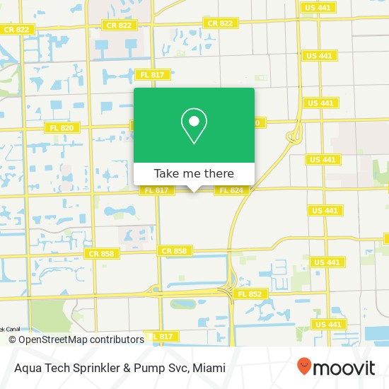 Mapa de Aqua Tech Sprinkler & Pump Svc