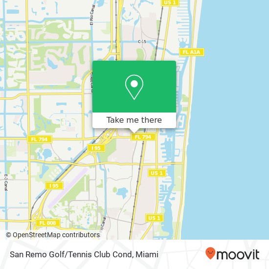 San Remo Golf/Tennis Club Cond map