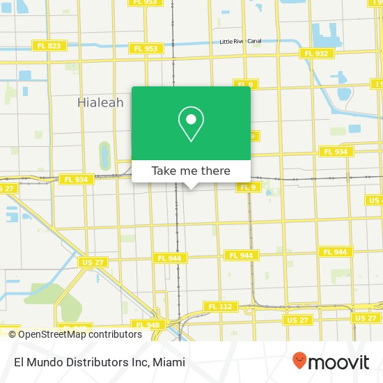 El Mundo Distributors Inc map