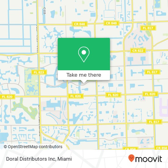 Mapa de Doral Distributors Inc