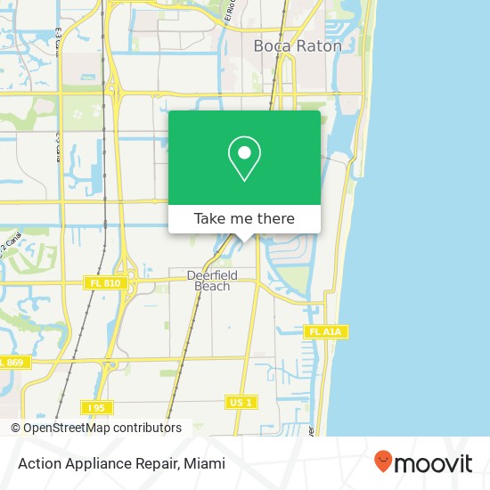 Action Appliance Repair map