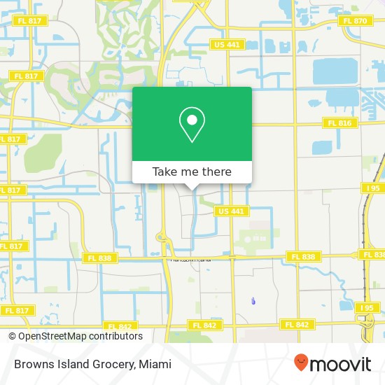 Mapa de Browns Island Grocery