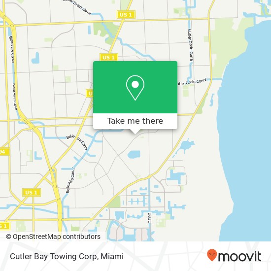 Cutler Bay Towing Corp map
