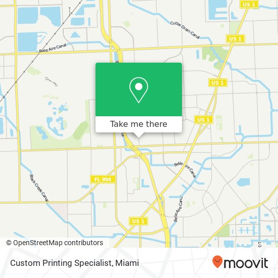 Custom Printing Specialist map