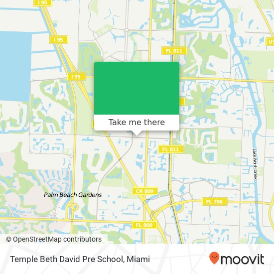 Temple Beth David Pre School map