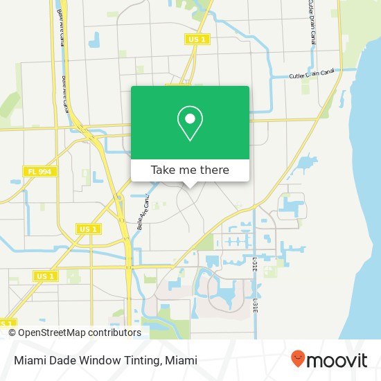 Mapa de Miami Dade Window Tinting