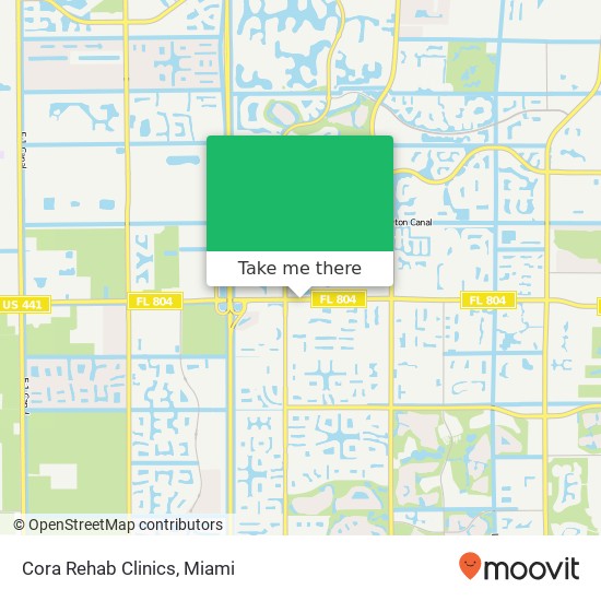 Mapa de Cora Rehab Clinics