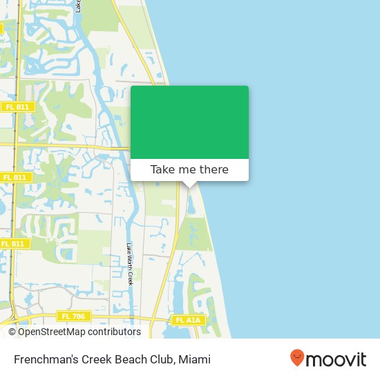 Frenchman's Creek Beach Club map